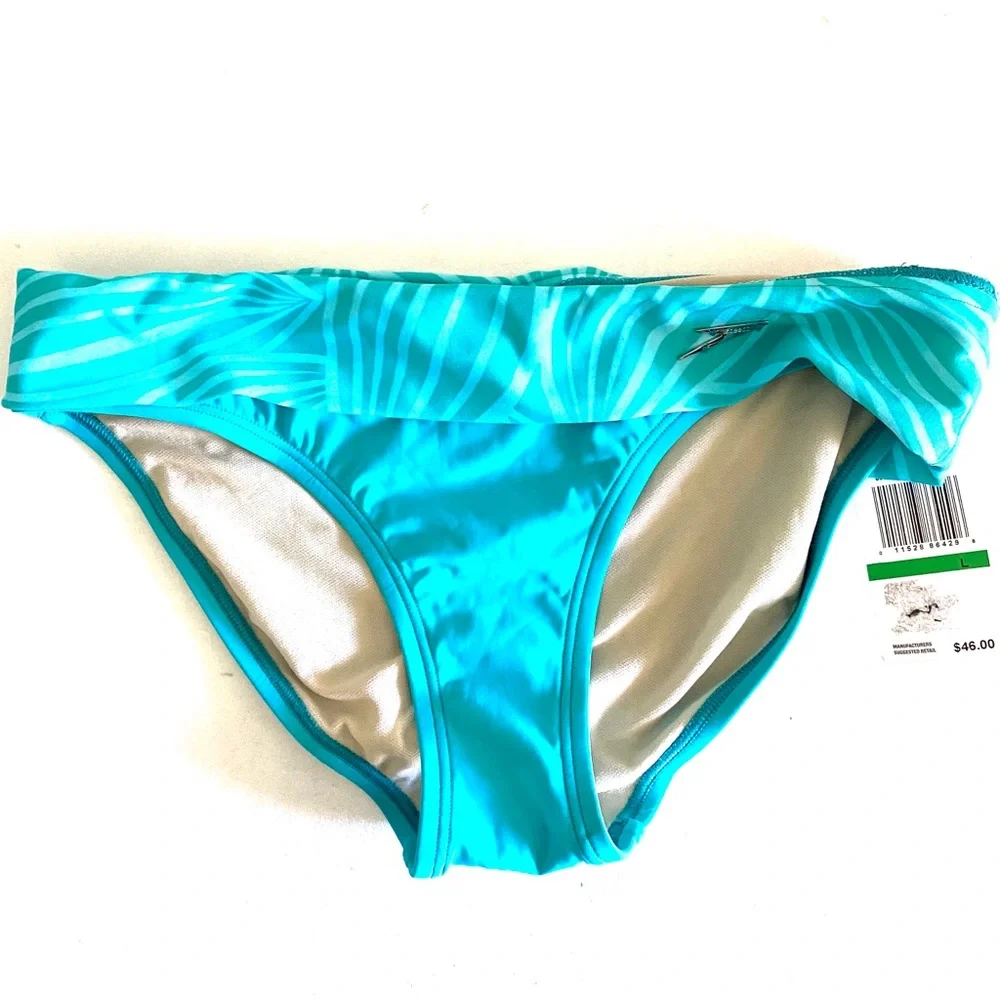 speedo teal blue high rise bikini bottom - L - Picture 5 of 8